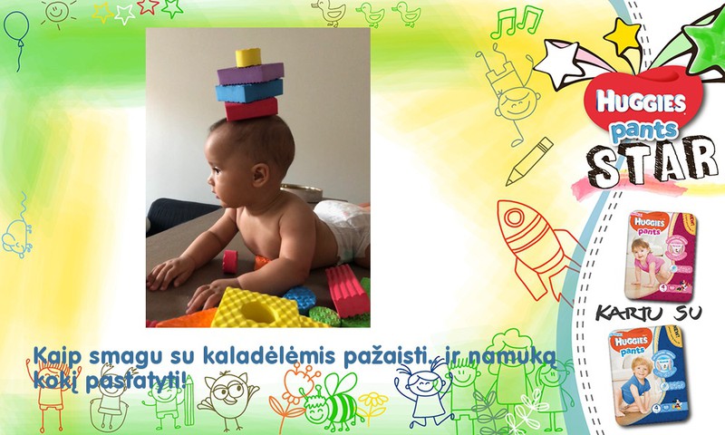 Pirmą kartą susipažįstam su kaladėlėm!